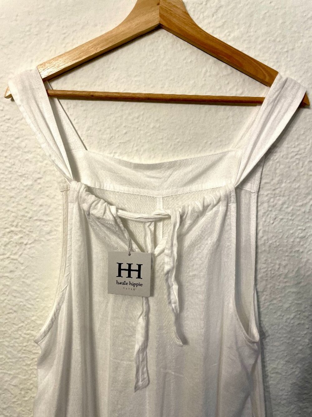 Haute Hippie XL Linen Blend Adjustable Jumpsuit NWT Beachy Boho Resort Cottage